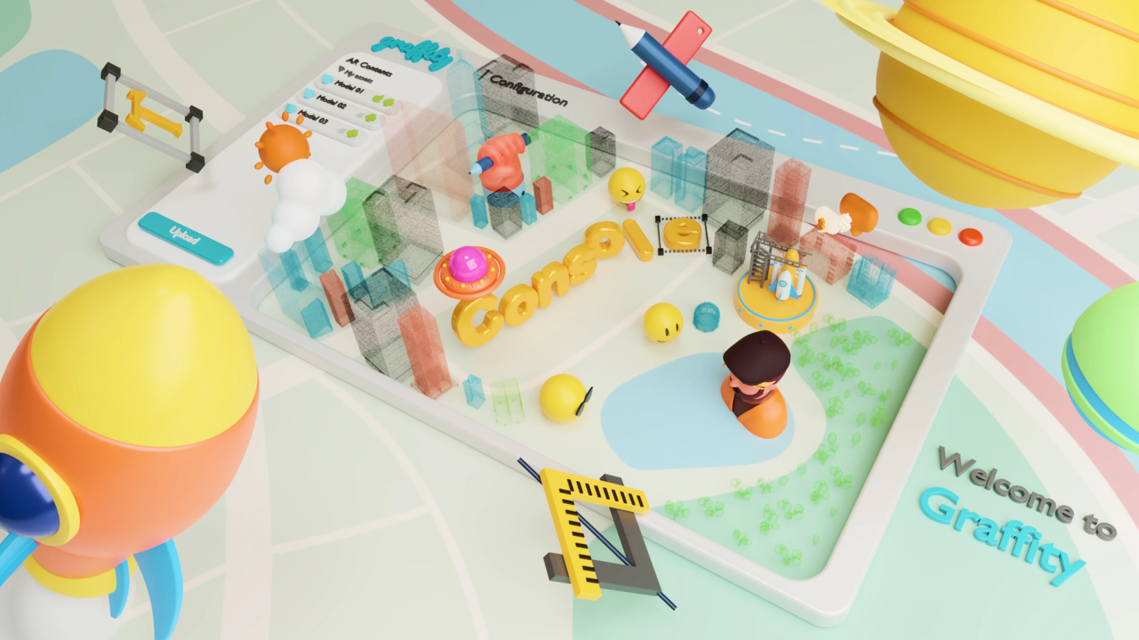 Graffity Console: create interactive 3D AR content