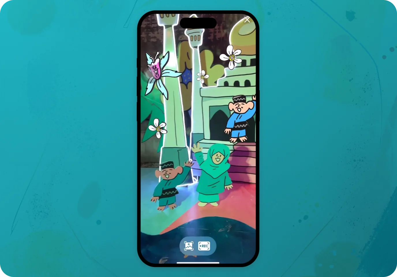 Use case: AR digital artwork installed in a public plaza