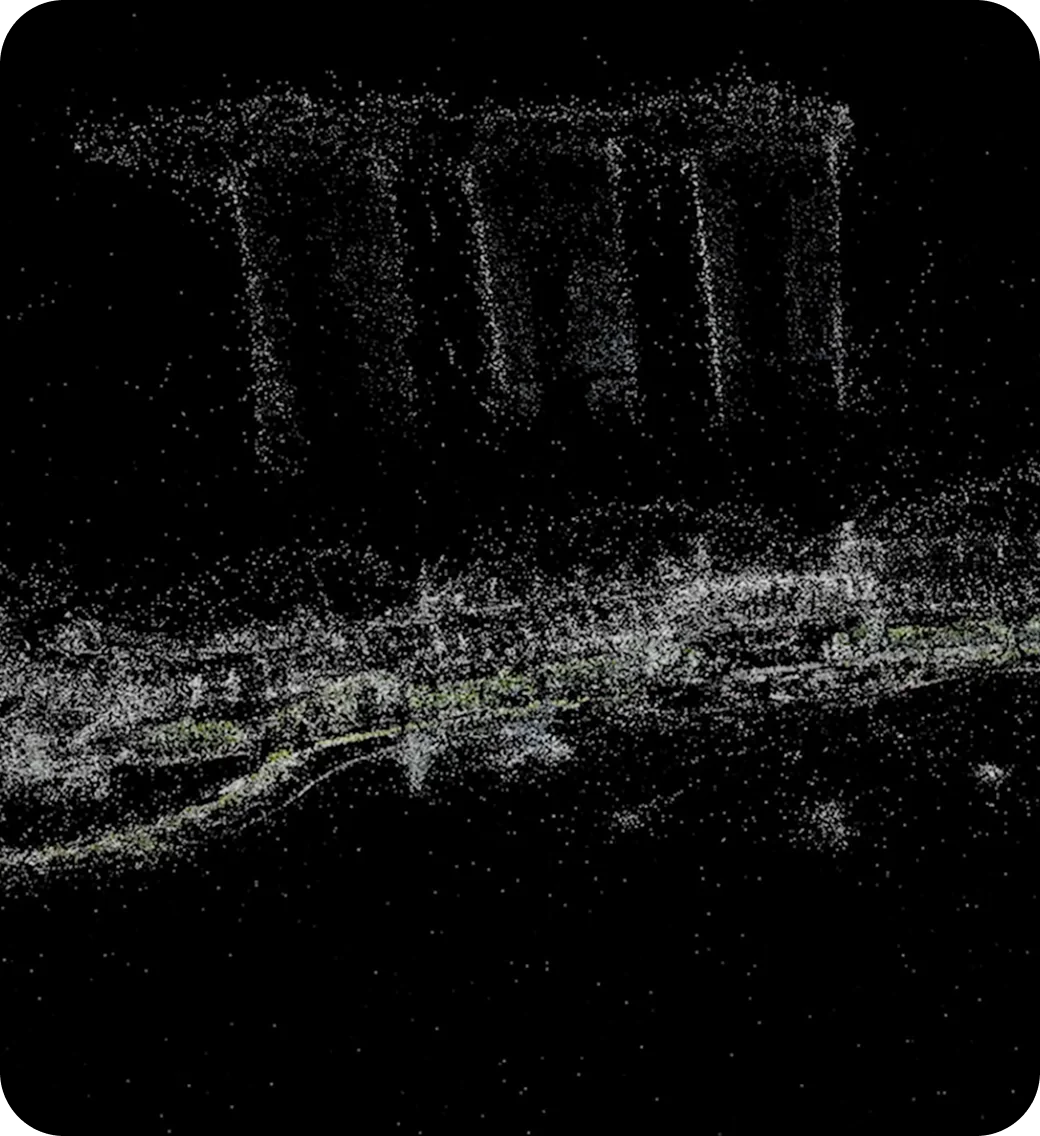 Point cloud scan of Marina Bay, Singapore